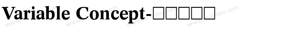 Variable Concept字体转换
